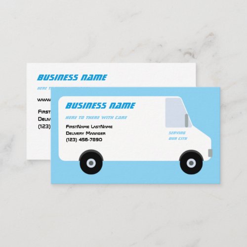 Delivery Van Blue Business Card