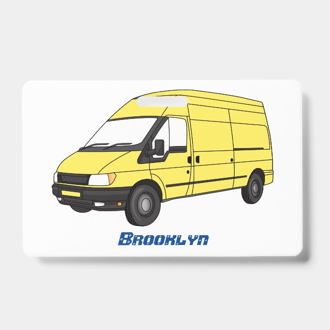 Delivery van illustration badge (Front)