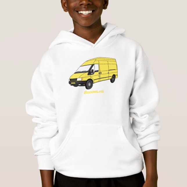 Delivery van illustration hoodie (Front)