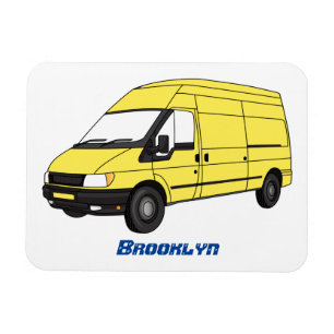 Delivery van illustration magnet