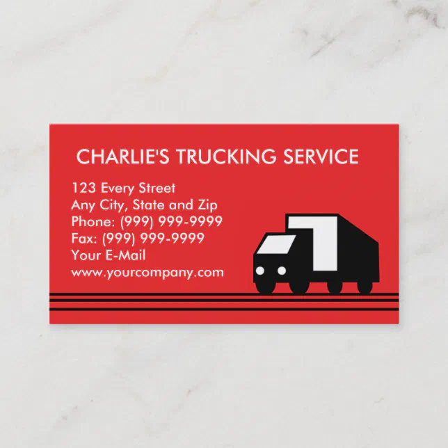 Delivery van lorry transport truck business card | Zazzle