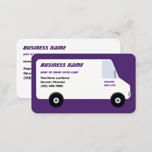 Delivery Van Purple Business Card