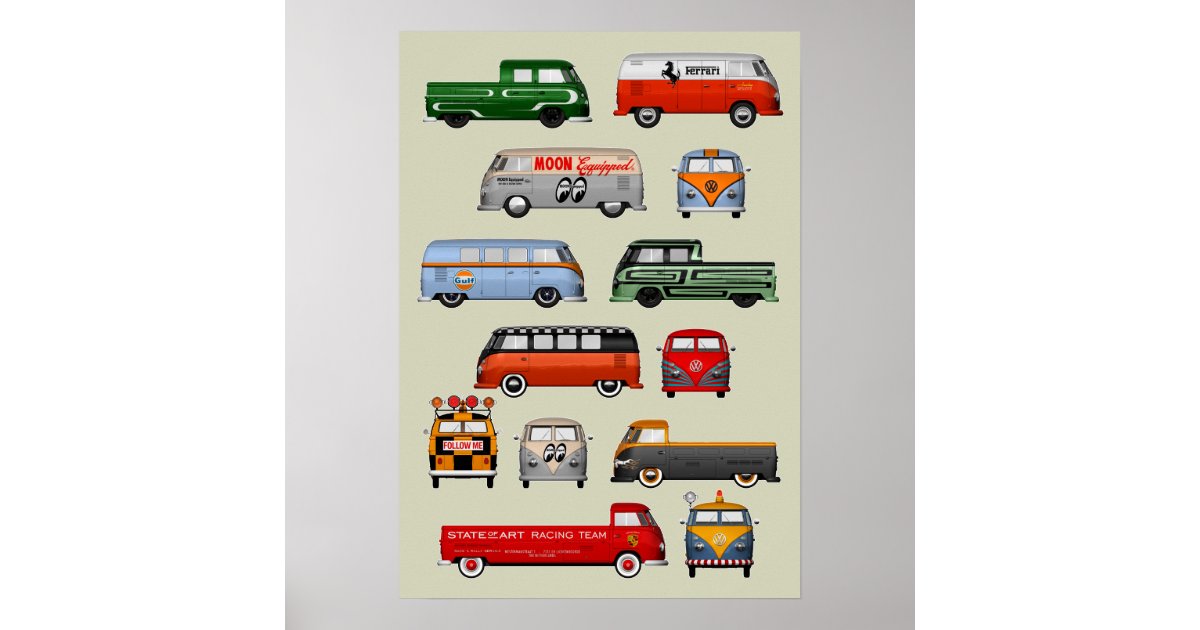 Delivery vehicles poster | Zazzle