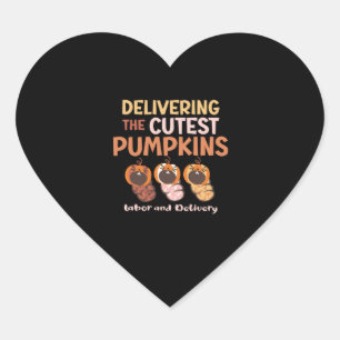 Deliverying the cutest pumpkin labor and delivery heart sticker