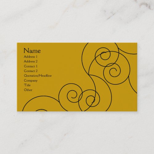 Della - Antique Gold Business Card Templates