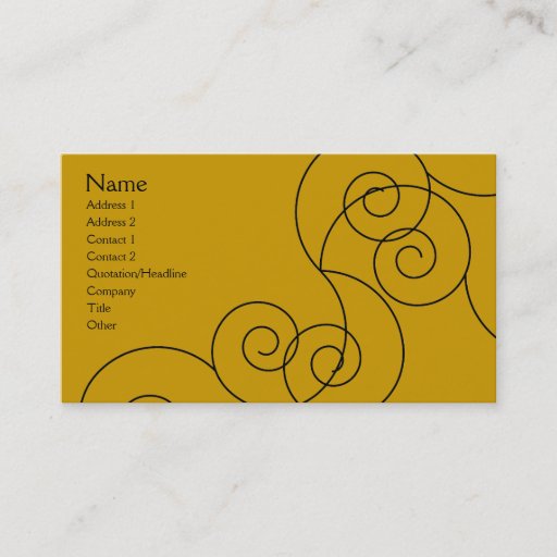 Customizable Della - Antique Gold Business Card Templates