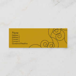 Della - Antique Gold Mini Business Card