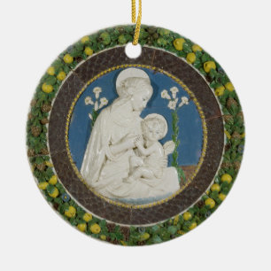 Della Robbia Virgin of the Lilies - Fruit Garland Ceramic Ornament