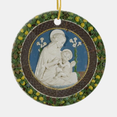 Della Robbia Virgin of the Lilies _ Fruit Garland Ceramic Ornament
