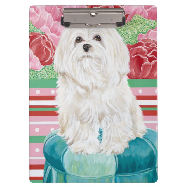Della Rose Maltese Clipboard (Front)
