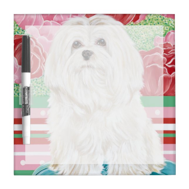 Della Rose Maltese Dry Erase Board (Front)