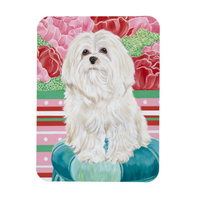 Della Rose Maltese Magnet (Vertical)