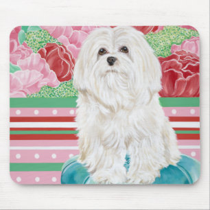 Della Rose Maltese Mouse Pad
