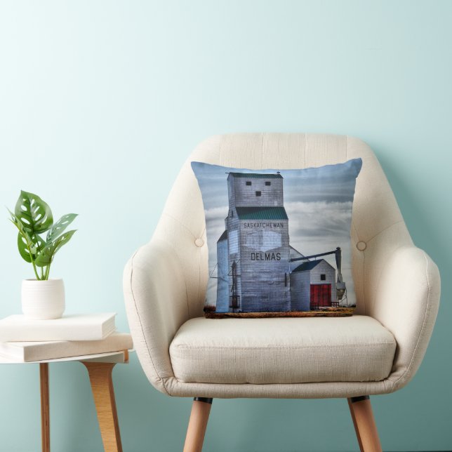 Delmas Grain Elevator Throw Pillow (Chair)