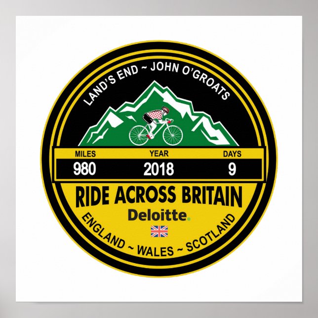 Deloitte RIDE ACROSS BRITAIN 2018 Poster (Front)