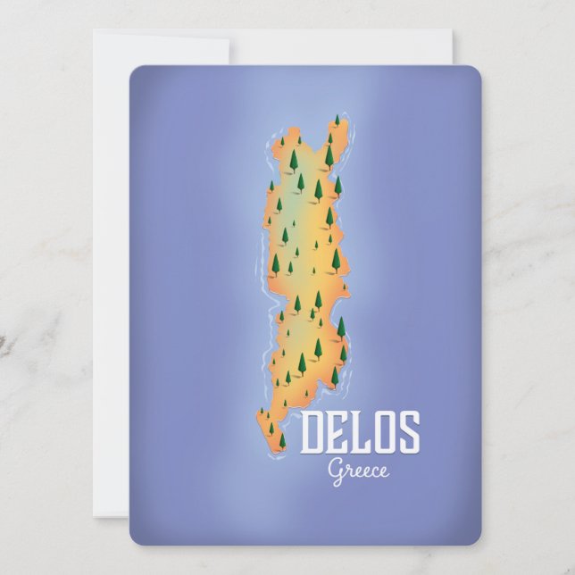 Delos Greece Map travel poster (Front)