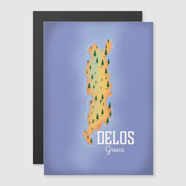 Delos Greece Map travel poster (Front/Back)