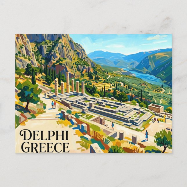Delphi Archaeological Site Greece Postcard (Front)