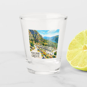 Delphi Archaeological Site Greece Shot Glass