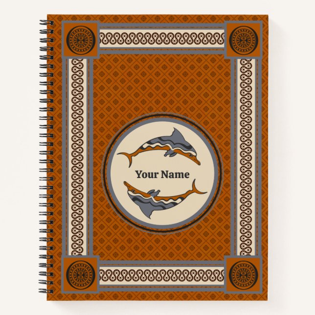 Delphi Dolphin Dive: Minoan Fresco Notebook (Front)