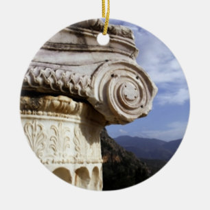 Delphi Temple Ceramic Ornament