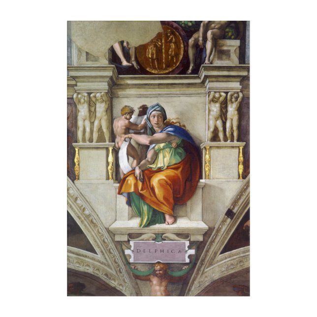  Delphic Sibyl by Michelangelo Buonarroti Acrylic Print (Front)