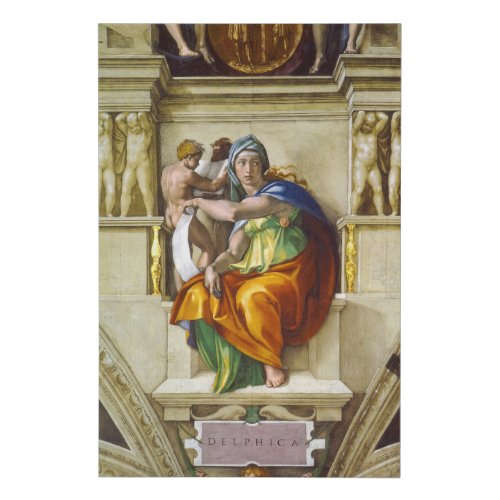 Delphic Sibyl by Michelangelo Faux Canvas Print