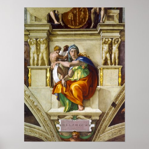Delphic Sibyl by Michelangelo Poster