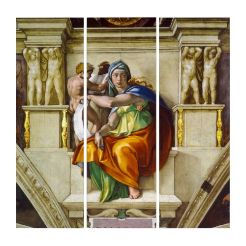 Delphic Sibyl by Michelangelo Triptych