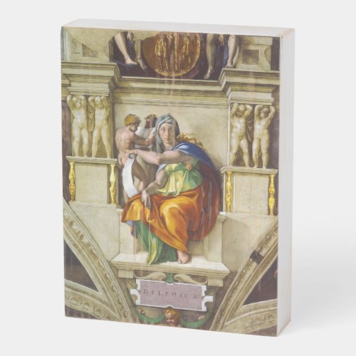 Delphic Sibyl by Michelangelo Wooden Box Sign