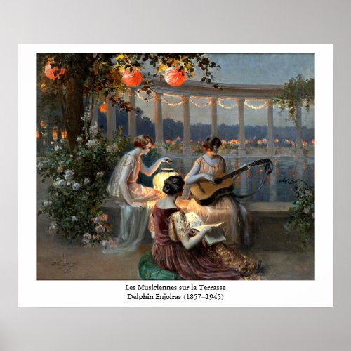 Delphin Enjolras Les Musiciennes sur la Terrasse Poster