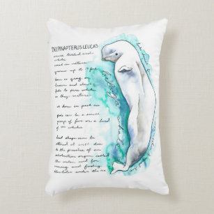 Delphinapterus Leucas Beluga Whale Pillow
