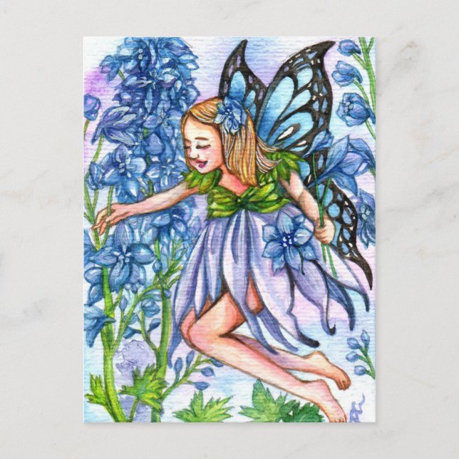 Delphinium Fairy Postcard (Front)