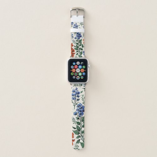 Delphinium flowers design Botanical Elegance Apple Watch Band