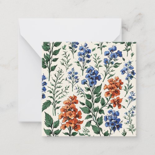 Delphinium flowers design Botanical Elegance Note Card