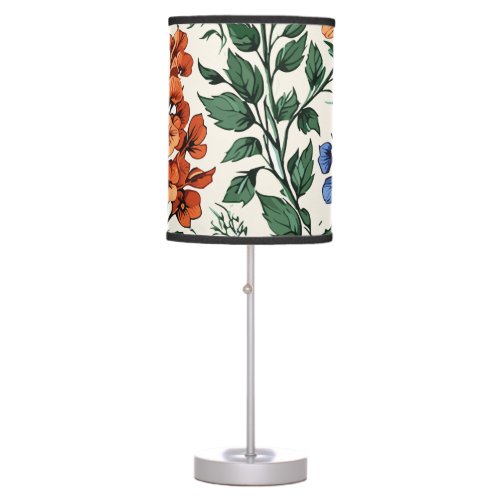 Delphinium flowers design Botanical Elegance Table Lamp