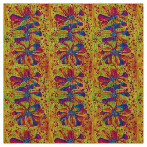 Delphinium  flowers painting fabric