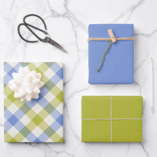 Delphinium Gingham Wrapping Paper Sheets