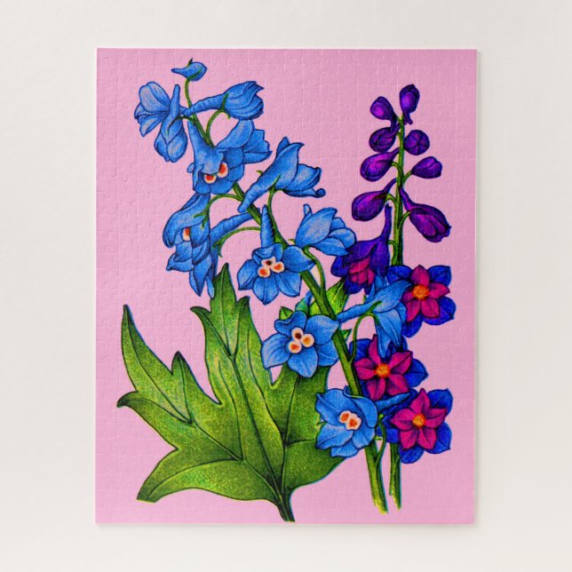 delphinium jigsaw puzzle (Vertical)