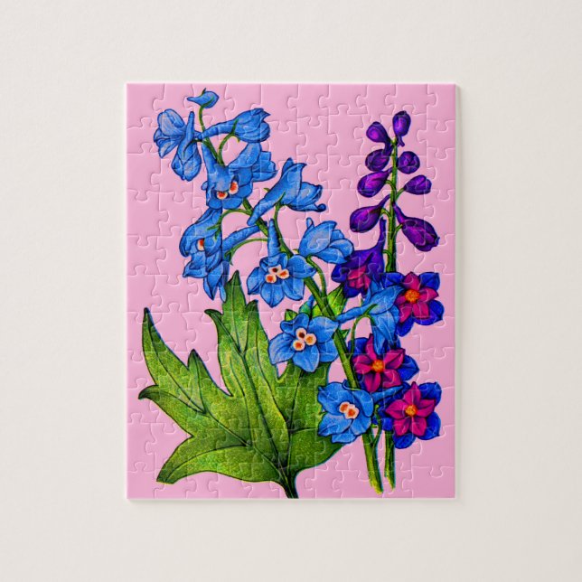 delphinium jigsaw puzzle (Vertical)