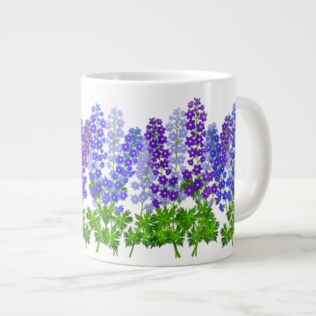 Delphinium Larkspur Floral Garden Specialty Mug (Front Right)