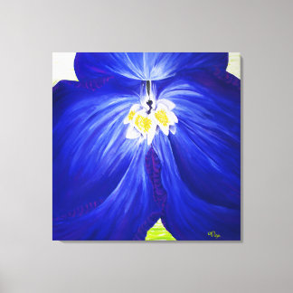 Delphinium - Original painting, wrapped canvas Print