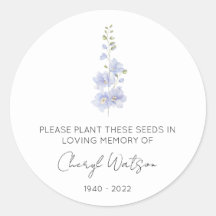 Delphinium | Simple Memorial Seed Packet