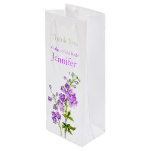Delphinium wedding mother of the bride favor bag