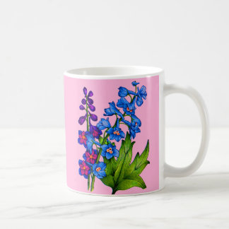 delphiniums aka larkspurs coffee mug