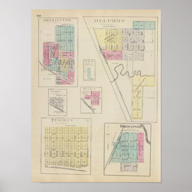 Delphos, Bennington, Ada, Verdi, Niles, Kansas Poster (Front)