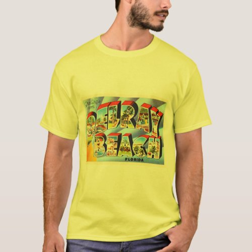 Delray Beach Florida FL Vintage Travel Souvenir T_Shirt
