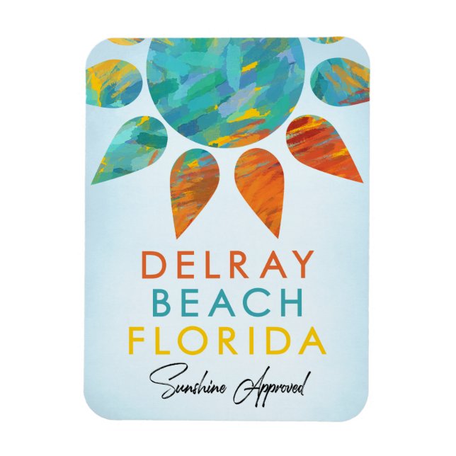 Delray Beach Florida Sunshine Travel Magnet (Vertical)