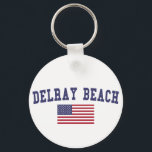 Delray Beach US Flag Keychain<br><div class="desc">USA Flag Delray Beach t shirts. Stunning design on shirts,  Men's Polo Shirts,  Women's Performance Jackets,  an among of other cool products. Stunning gift idea.</div>