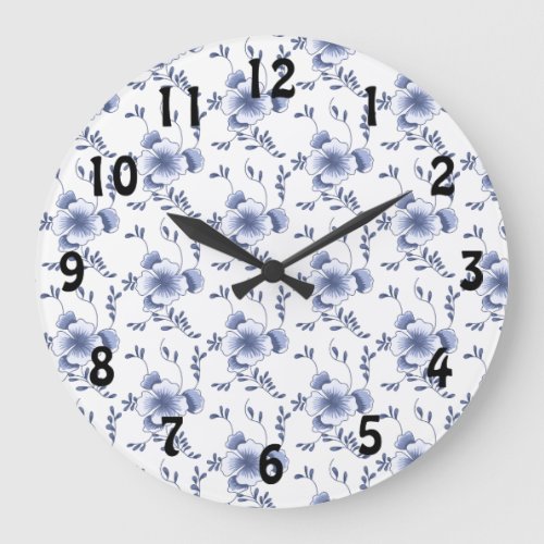 Delsuite Style Pansy Large Clock